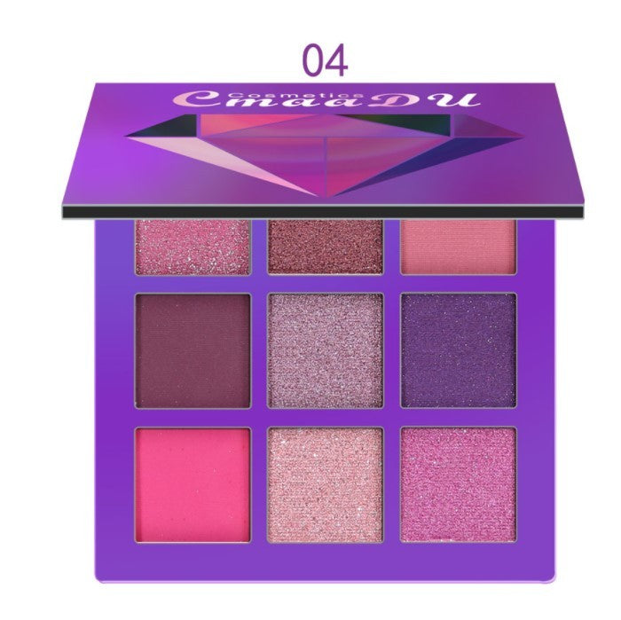 9-color eyeshadow Diamond bright eyeshadow Shine high-gloss eye shadow