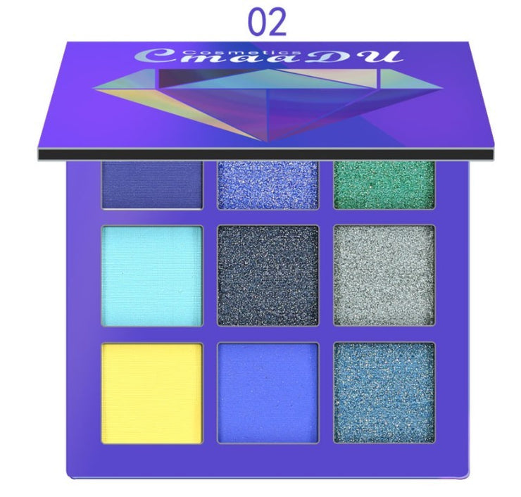 9-color eyeshadow Diamond bright eyeshadow Shine high-gloss eye shadow